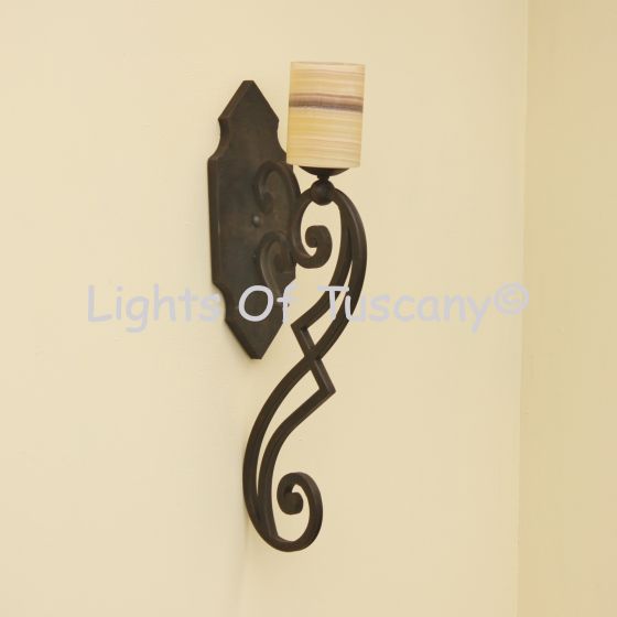 5330-1 Rustic Spanish Style Iron Wall Light Spanish Revival Mediterranean