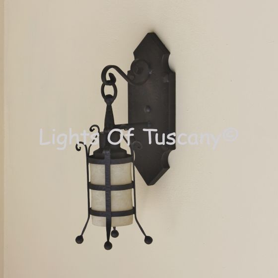 5335-1 Spanish Gothic Style Wrought Iron Wall Light Rustic Castle Light
