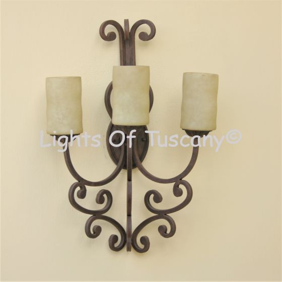 5376-3  Tuscan Style Wrought Iron Wall Light