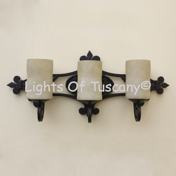 Spanish Wrought Iron Vanity Bath Bar Light