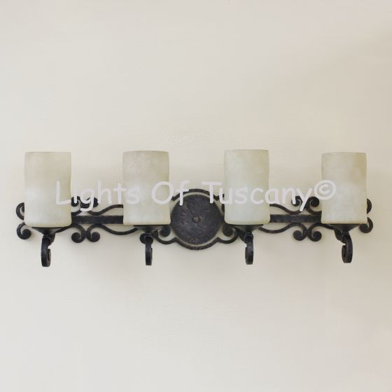 Spanish-Tuscan Bathroom Vanity Lights