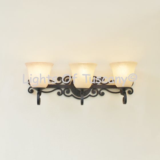 Spanish-Tuscan Bathroom Vanity Lights