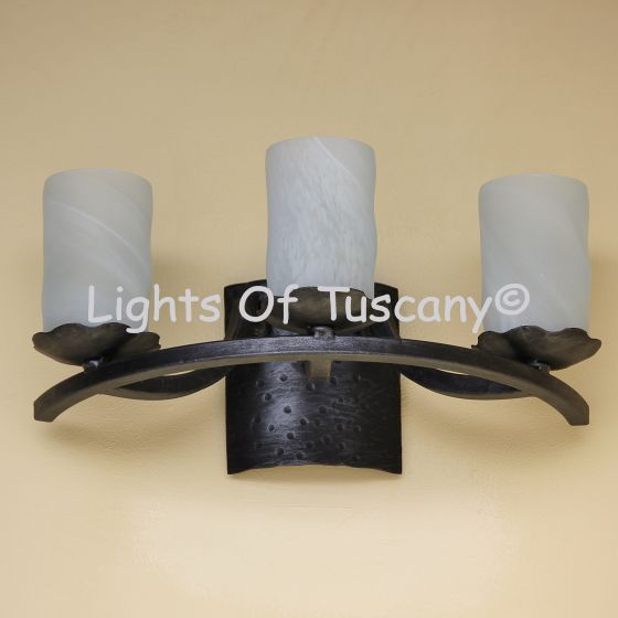 5645-3 Contemporary Style Wrought Iron Bathroom Vanity Light