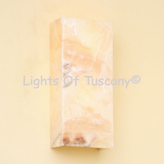 5811-2 Real Onyx Stone Architectural Indoor Wall Sconce