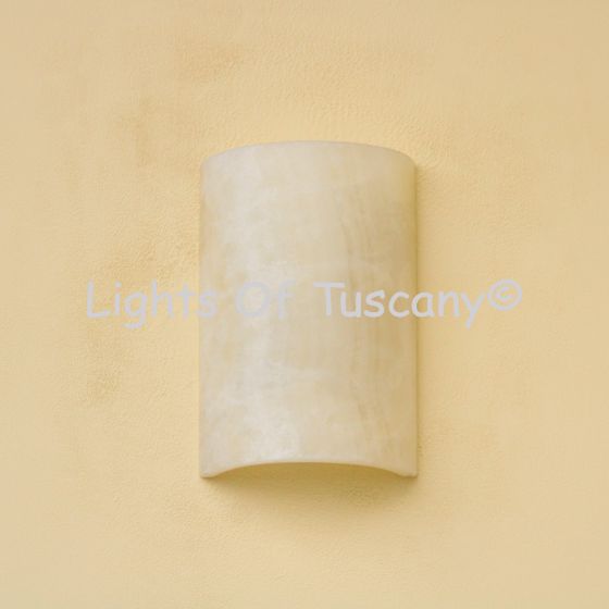 5816-1 Real Onyx Stone Curved Architectural Indoor Wall Sconce