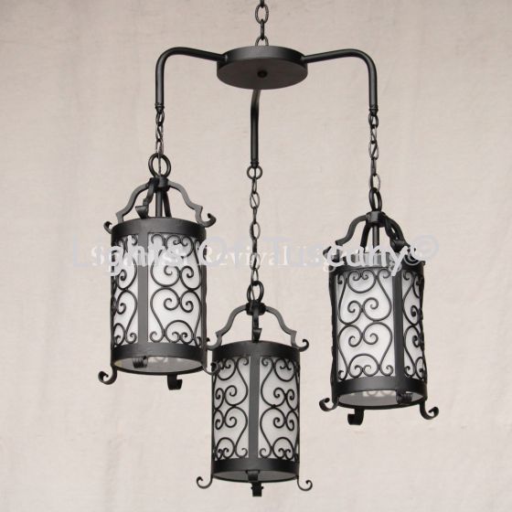 6180-3 Spanish Style Lantern Chandelier