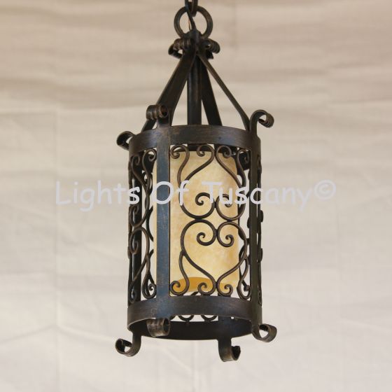 Spanish Revival wrought Iron Mini-Pendant