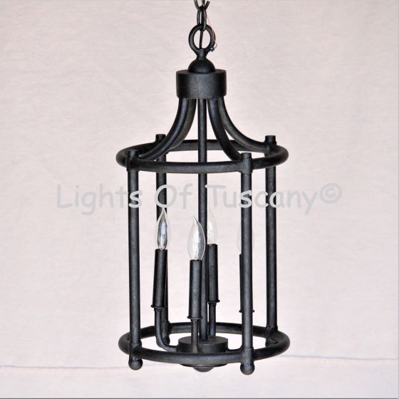 6516-3 Old World Rustic Style Iron Pendant Light