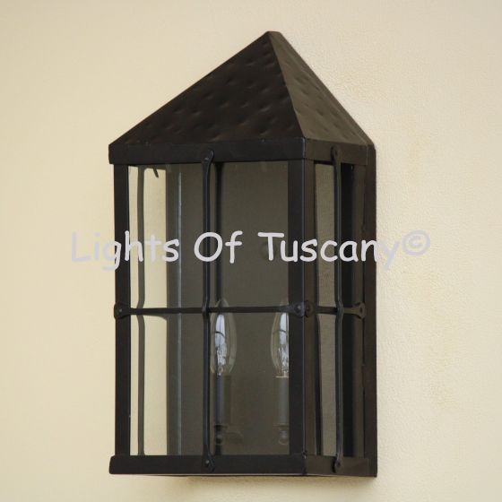 7006-2LG Spanish Contemporary Style Large Pocket Wall Lantern Light