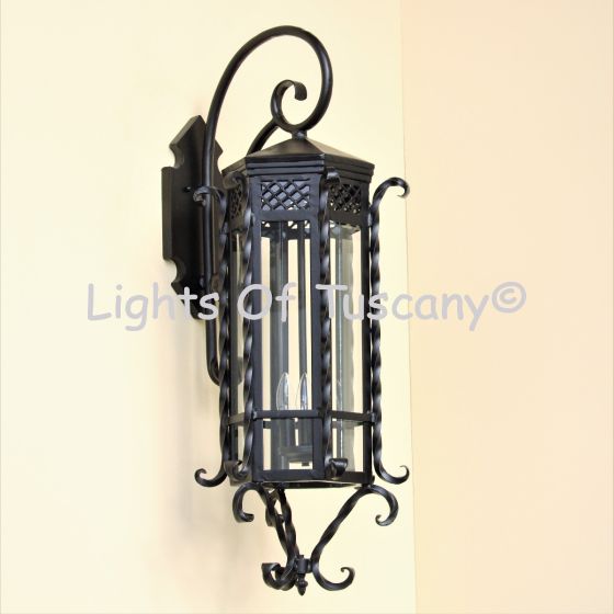 Spanish Colonial Light,Outdoor Wall Lantern, Colonial Lighting, Spanish Style Lighting, Dark Sky Lighting,  Spanish Style Lighting, 
