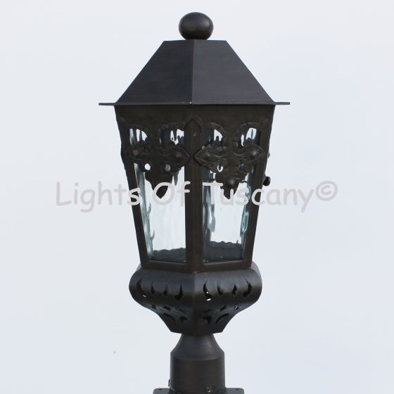Outdoor Post Lighting-Hand Forged-Wrought Iron