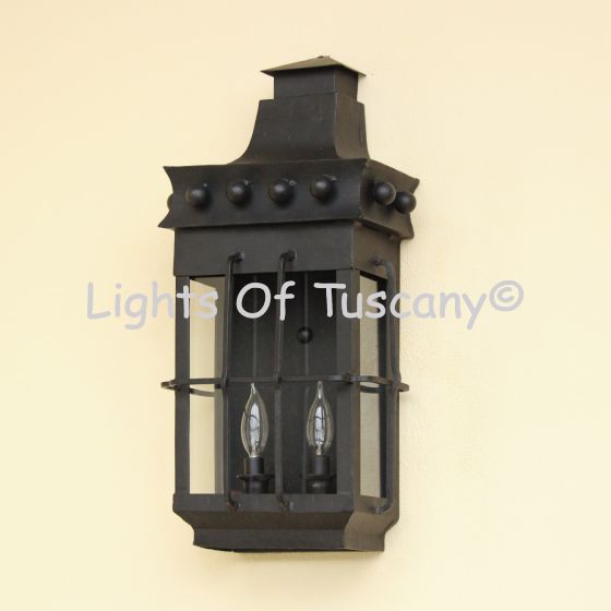 7114-2 Spanish Style Wrought Iron Pocket Lantern
