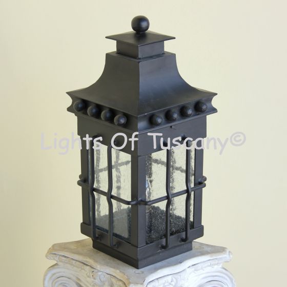 Spanish Mediterranean outdoor column post light