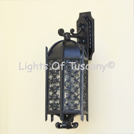 7141-1 Moorish-Gothic Revival Style Outdoor Iron Wall Lantern