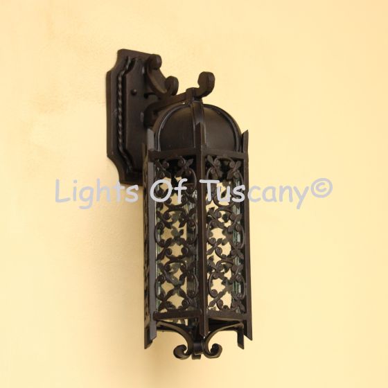 7142-1 Wrought Iron Outdoor Wall Light
