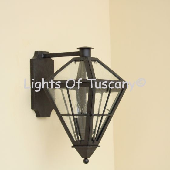 7191-3 Transitional Style Wrought Iron Wall Lantern