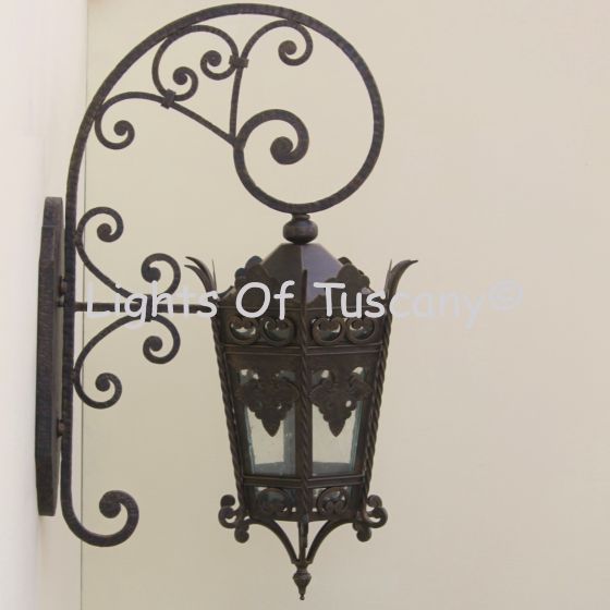 Spanish Revival Outdoor Lighting/ Fixture-Hand Forged-Wrought Iron