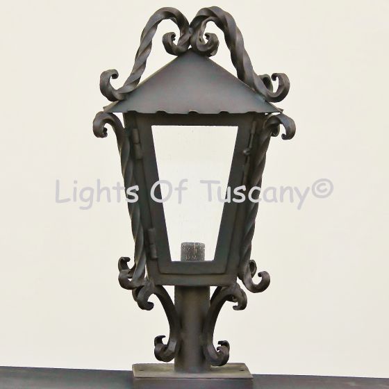 7251-1 Spanish Revival Outdoor Iron Post Light Fixture