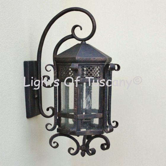 Tuscan Outdoor Exterior Wall Lantern Fixture