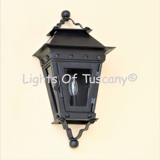 7294-1 Contemporary Spanish Style Outdoor Pocket Wall Light