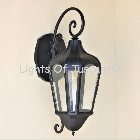 7296-3 Spanish Hacienda Style Wrought Iron Outdoor Light