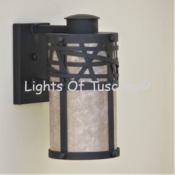 7446-1 Contemporary Wrought Iron Outdoor Light
