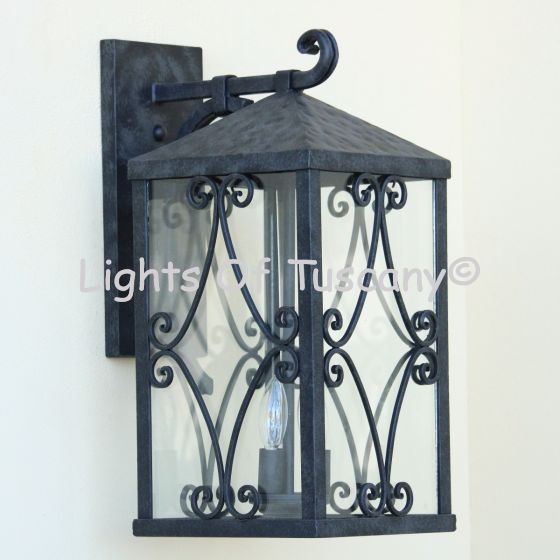 7473-3 Spanish Mediterranean Style Outdoor Iron Wall Light