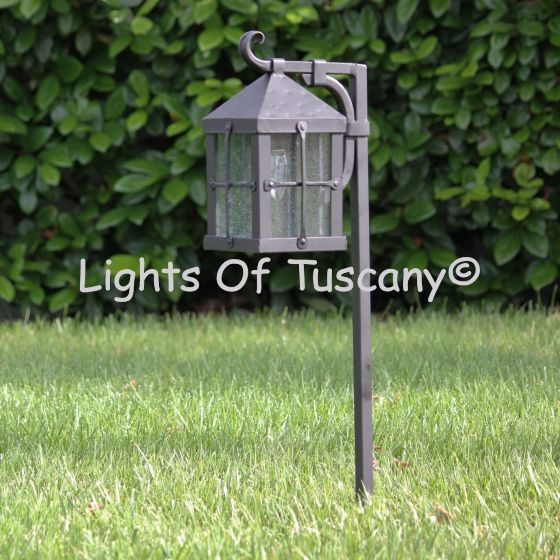 7650-1 Contemporary Style Wrought Iron Outdoor Landscape Light