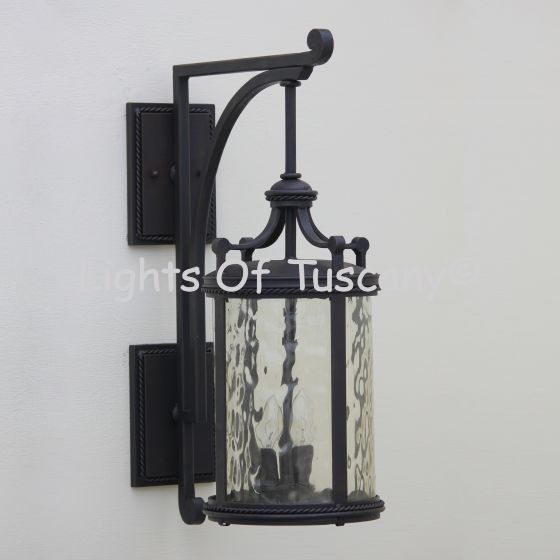 Contemporary- Spanish Wrought Iron Outdoor Light/ Fixture