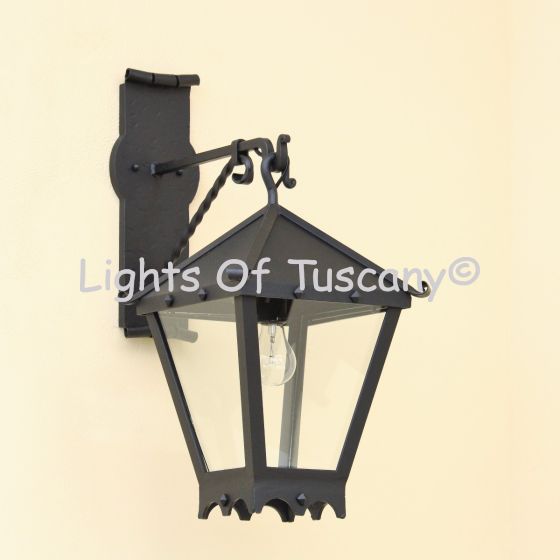 8125-1 Tuscan Style Wrought Iron Outdoor Wall Light