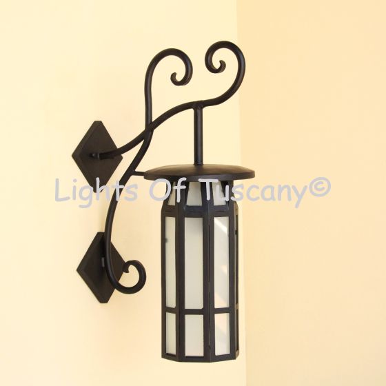 8165-1 Rustic Craftsman Style Iron Outdoor Wall Light