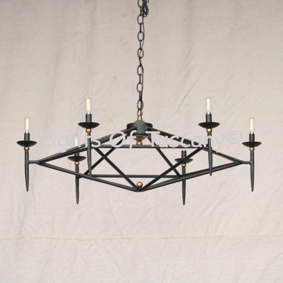 9001-6 Contemporary Modern Style Iron Chandelier