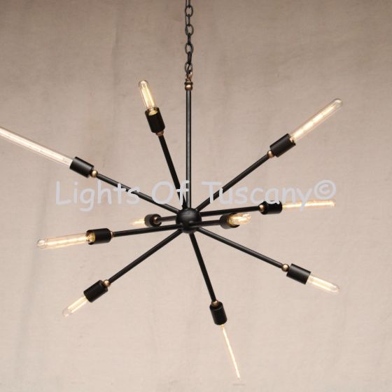 9018-8 Wrought Iron Contemporary Style Chandelier