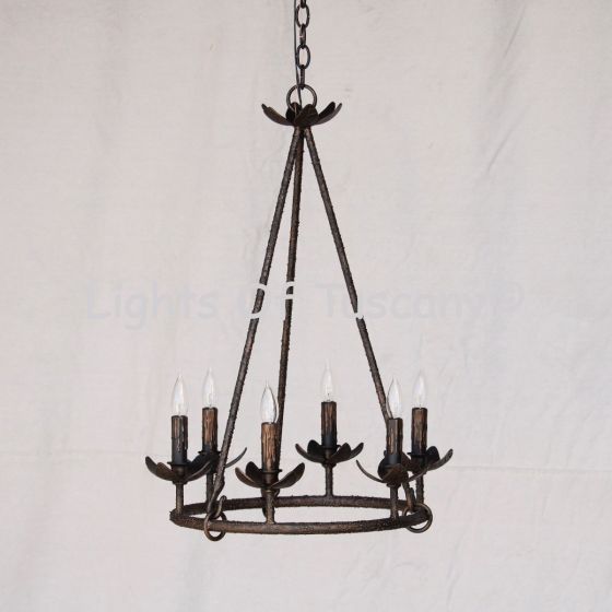 Rustic Chandelier, Flower Chandelier, Cabin Style Lighting, Rustic Lighting, Flower Petal Chandelier