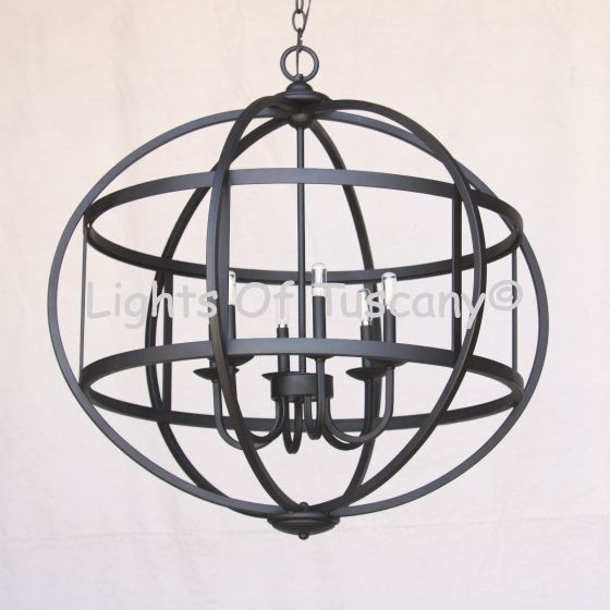 9308-6 Contemporary Style Iron Globe Pendant Light