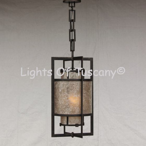Contemporary Wrought Iron Pendant 