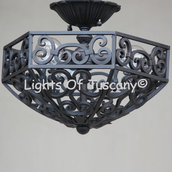 Semi-Flush-Hand Forged-Wrought Iron