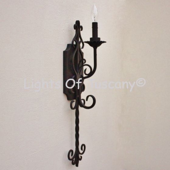 Tuscan wall sconce/wrought iron