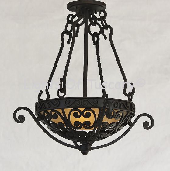 Tuscan Style Bowl Pendant Light.
