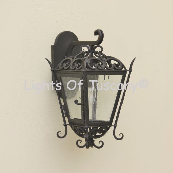 7131-1 Spanish Revival / Mediterranean Style Wrought Iron Outdoor Wall Light