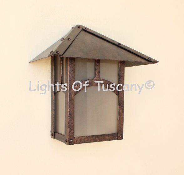 7629-1 Craftsman Outdoor Iron Pocket Wall Light