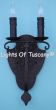 Wrought iron wall sconces hand forged/ Tuscan wall sconce 