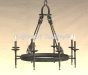 1085-8 Spanish Style Wrought Iron Chandelier