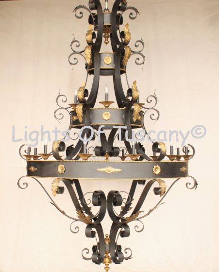 3161-18 Meditterenean Tuscan Iron Chandelier