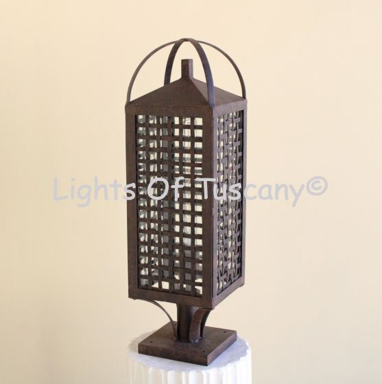7860-1P Contemporary Outdoor Iron Post Light