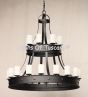 1929-24GL Wrought Iron Contemporary Gothic Style Chandelier