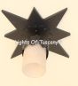 6564-1 Wrought Iron Star Flush Ceiling Light