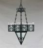 Spanish Style Star Hanging Lamp Wrought Iron Moroccan Church Vintage