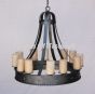 1930-12 Mediterranean/Spanish Style Iron Chandelier