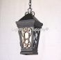 2096-1 Craftsman Colonial Style Wrought Iron Outdoor Hanging Lantern Light